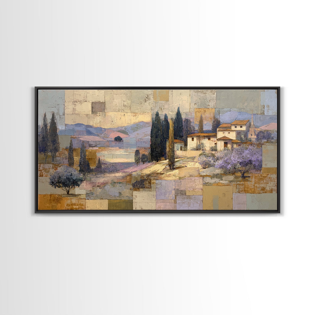 Sunset over Lavender Field Canvas Print, Impressionist Art, Printable Wall Art, Living Room Decor, Fine Art, Impression, IMP-2x1-58