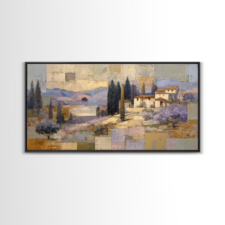 Sunset over Lavender Field Canvas Print, Impressionist Art, Printable Wall Art, Living Room Decor, Fine Art, Impression, IMP-2x1-58