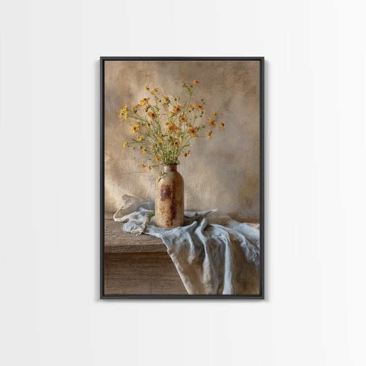 Country Lane with Flickering Sunlight Framed Canvas Print, Impressionist Art, Minimalist Decor, Living Room Decor, Impression, IMP-2x3-30