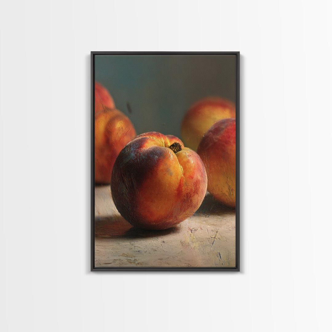 Still Life of Peaches Canvas Print, Impressionist Art, Wall Decor, Living Room Decor, Fine Art, Impression, Horizontal Wall Art, IMP-2x3-31