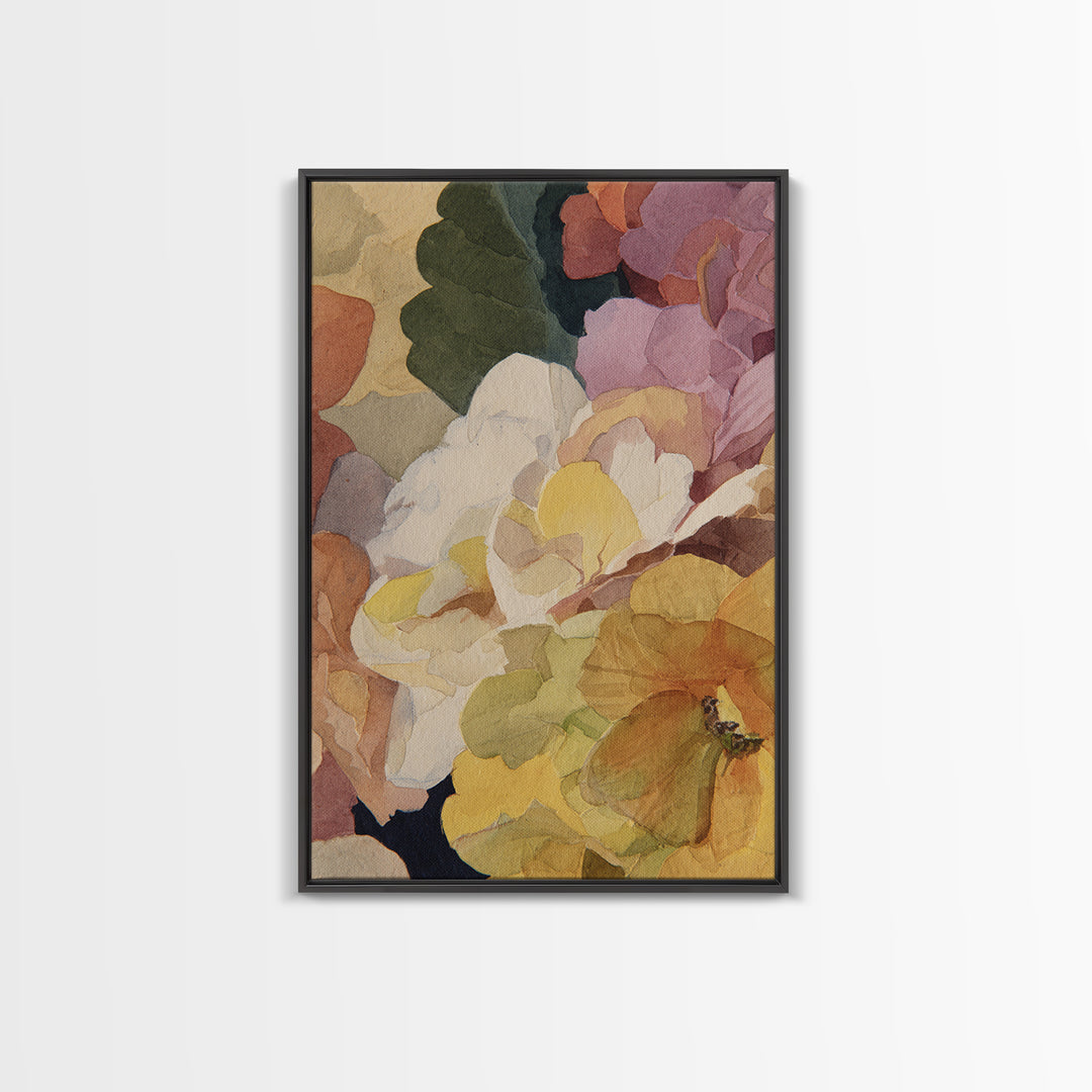 Coastal Beach Figures Framed Canvas Print, Impressionist Art, Oil Painting, Living Room Decor, Impression, Coastal Wall Art, IMP-2x3-51