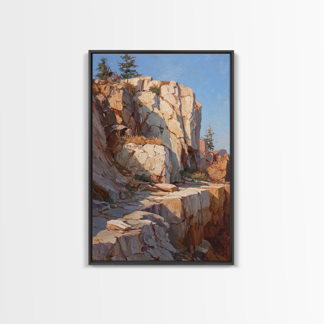Soft Seaside Cliffs Canvas Print, Impressionist Art, Modern Wall Art, Living Room Decor, Fine Art, Impression, Living Room Art, IMP-2x3-61