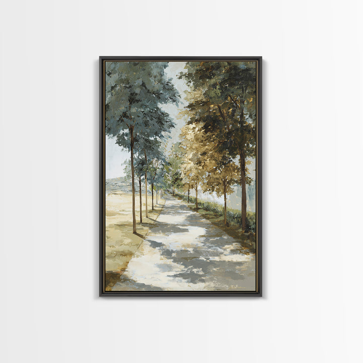 Garden Path Covered Canvas Print, Impressionist Art, Textured Wall Art, Living Room Decor, Impression, Landscape Painting, IMP-2x3-82