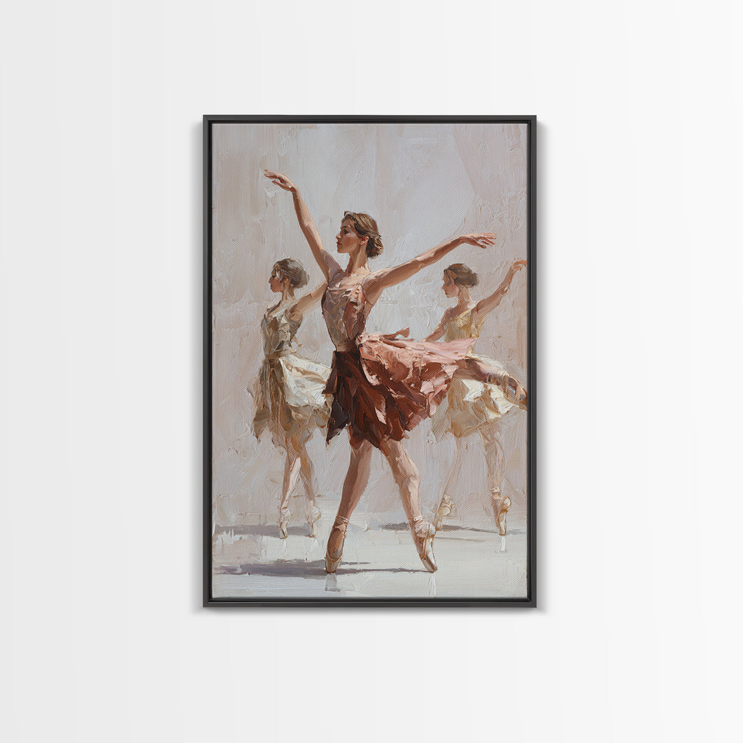 Dancers Suggested by Soft Moving Brushwork Canvas Print, Impressionist Art, Living Room Art, Living Room Decor, Oil Painting, IMP-2x3-95
