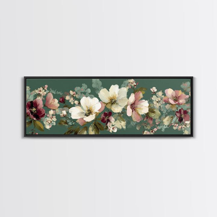 Wildflower Field in Loose Pastel Strokes Canvas Print, Impressionist Art, Textured Painting, Living Room Decor, Impression, IMP-3x1-48
