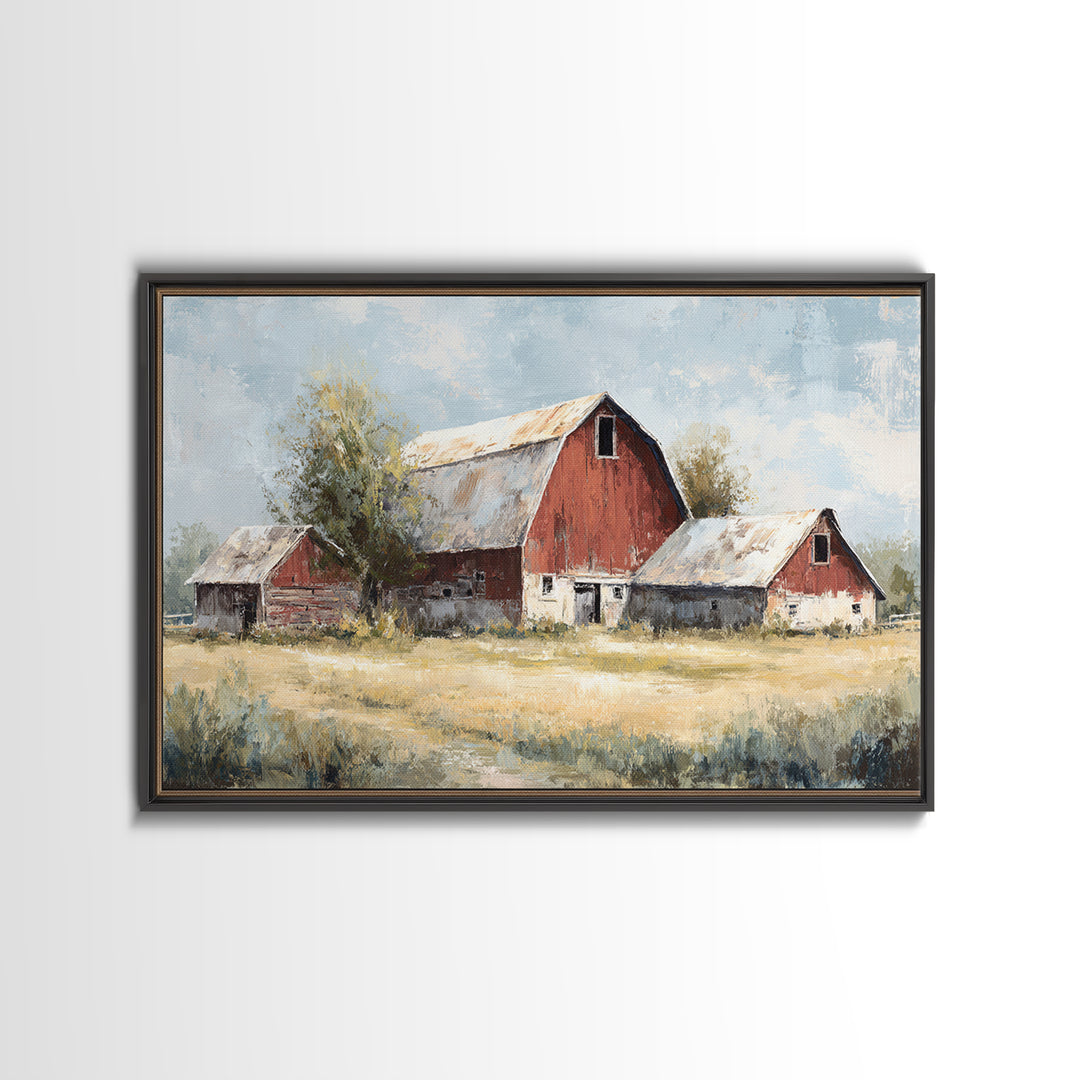 Country Lane with Flickering Sunlight Framed Canvas Print, Impressionist Art, Bedroom Decor, Living Room Decor, Impression, IMP-3x2-2