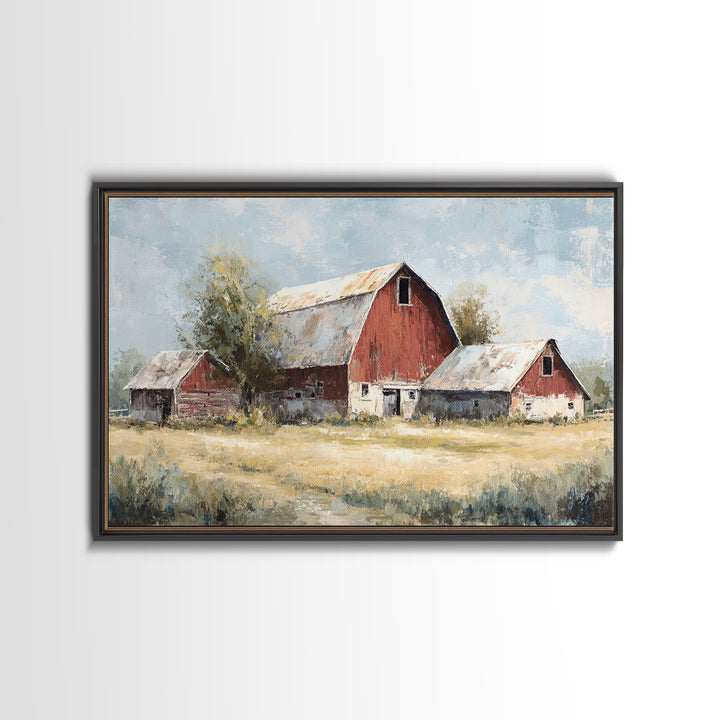 Country Lane with Flickering Sunlight Framed Canvas Print, Impressionist Art, Bedroom Decor, Living Room Decor, Impression, IMP-3x2-2