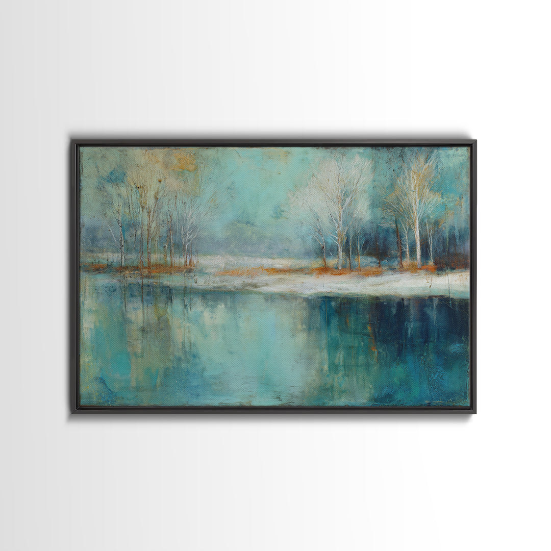 Apple Tree in Summer Orchard Framed Canvas Print, Impressionist Art, Gallery Decor, Living Room Decor, Fine Art, Impression, IMP-3x2-45