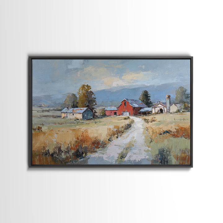 Country Lane with Flickering Sunlight Canvas Print, Impressionist Art, Floral Wall Art, Living Room Decor, Impression, IMP-3x2-50