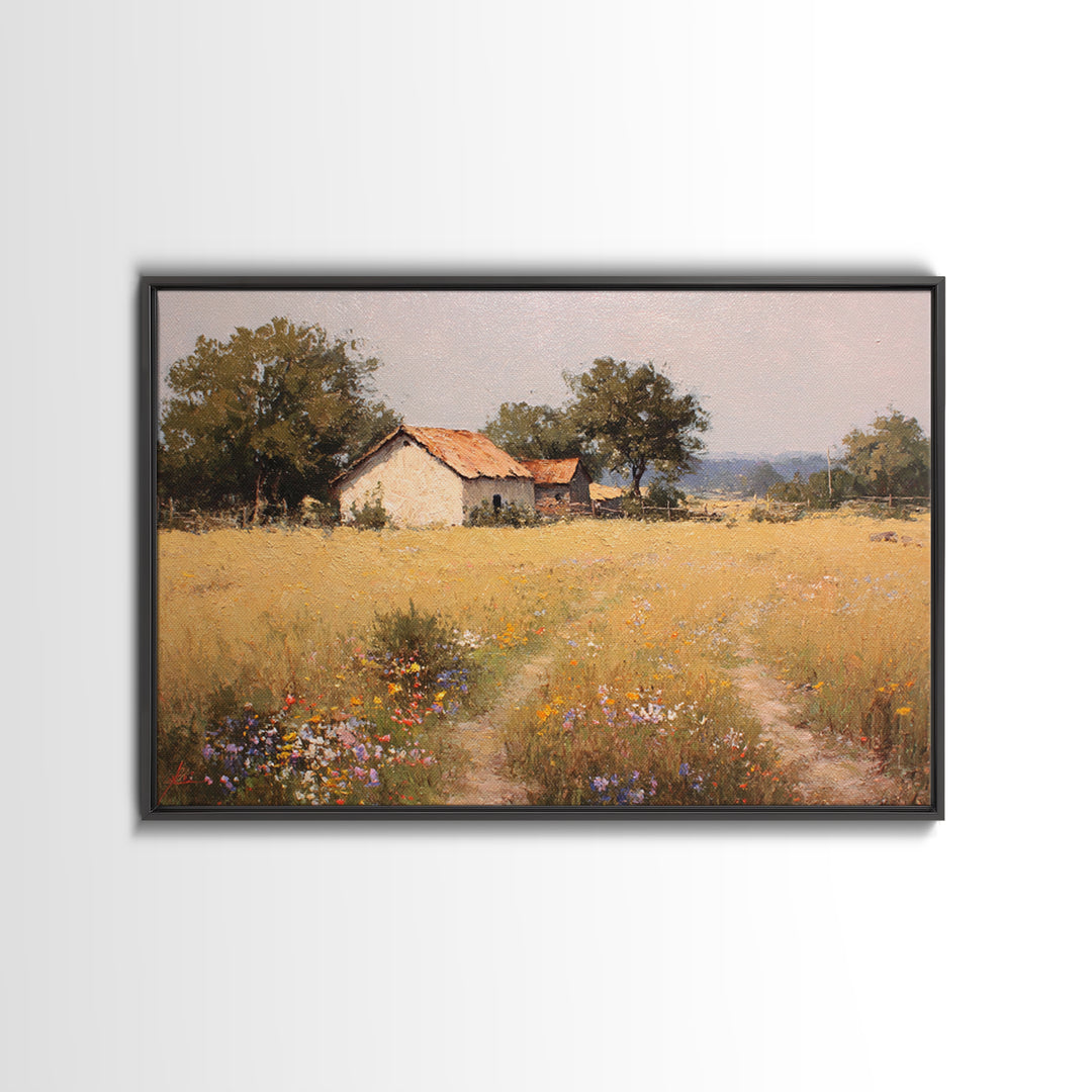 Country Lane with Flickering Sunlight Canvas Print, Impressionist Art, Floral Wall Art, Living Room Decor, Impression, IMP-3x2-74