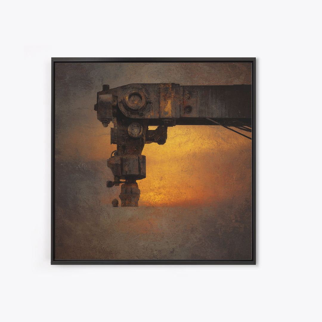 Warehouse Crane Silhouette Canvas Print, Industrial Art, Modern Art, Living Room Decor, Fine Art, Foundry, Modern Decor, IND-1x1-31