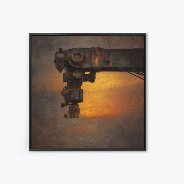 Warehouse Crane Silhouette Canvas Print, Industrial Art, Modern Art, Living Room Decor, Fine Art, Foundry, Modern Decor, IND-1x1-31