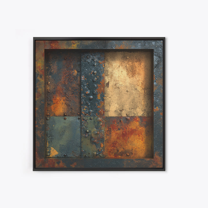 Exposed Brick Texture Abstract Canvas Print, Industrial Art, Living Room Decor, Abstract Art, Foundry, Textured Wall Art, IND-1x1-4