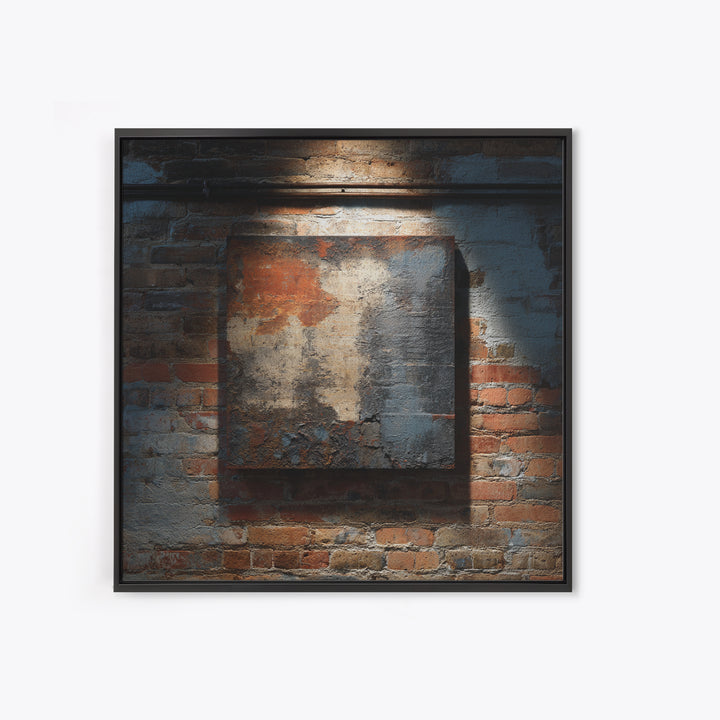 Exposed Brick Texture Abstract Canvas Print, Industrial Art, Rustic Home Decor, Living Room Decor, Abstract Art, Foundry, IND-1x1-76