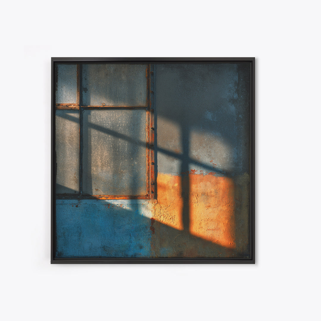 Old Factory Window Canvas Print, Industrial Art, Home Decor, Living Room Decor, Foundry, Abstract Art, Textured Wall Art, IND-1x1-98