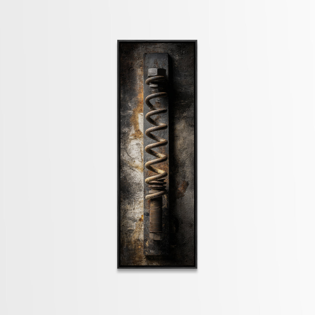 Copper Wire Coil and Tools Composition Canvas Print, Industrial Art, Steampunk Decor, Living Room Decor, Fine Art, Foundry, IND-1x3-56