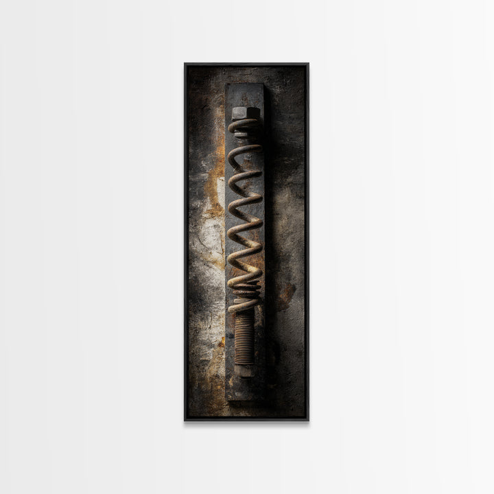 Copper Wire Coil and Tools Composition Canvas Print, Industrial Art, Steampunk Decor, Living Room Decor, Fine Art, Foundry, IND-1x3-56