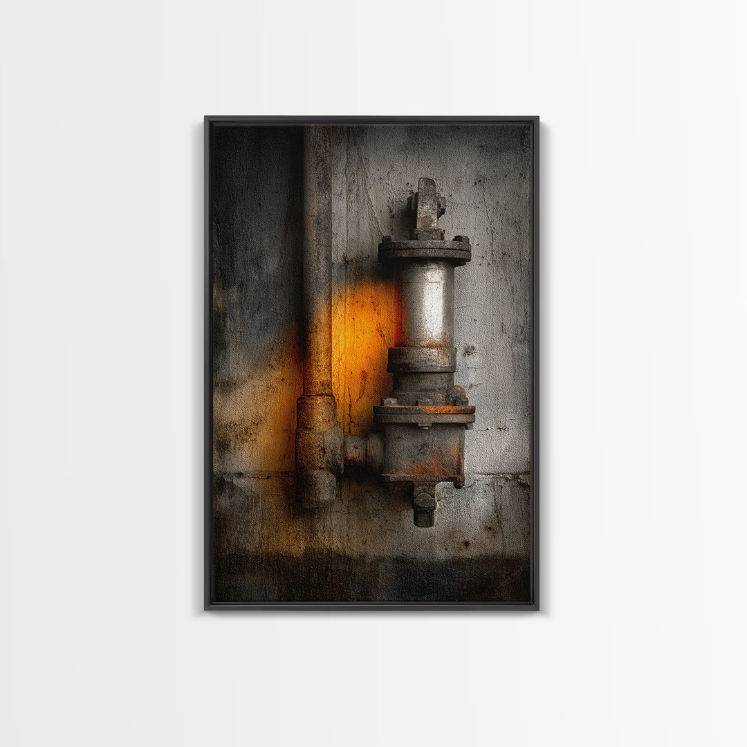 Old Factory Window Canvas Print, Industrial Art, Decor, Living Room Decor, Fine Art, Foundry, Black and White Wall Art, IND-2x3-10