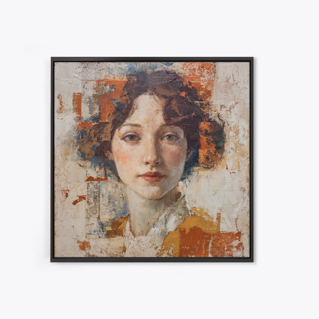 Renaissance Inspired Portrait with Modern Softness Canvas Print, Italian Villa Art, Living Room Decor, Fine Art, Villa, IVA-1x1-18