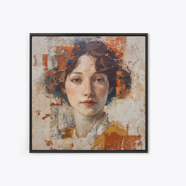 Renaissance Inspired Portrait with Modern Softness Canvas Print, Italian Villa Art, Living Room Decor, Fine Art, Villa, IVA-1x1-18
