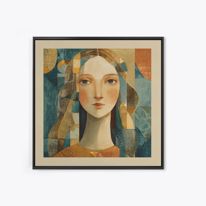 Renaissance Inspired Portrait with Modern Softness Canvas Print, Italian Villa Art, Landscape Painting, Living Room Decor, IVA-1x1-66