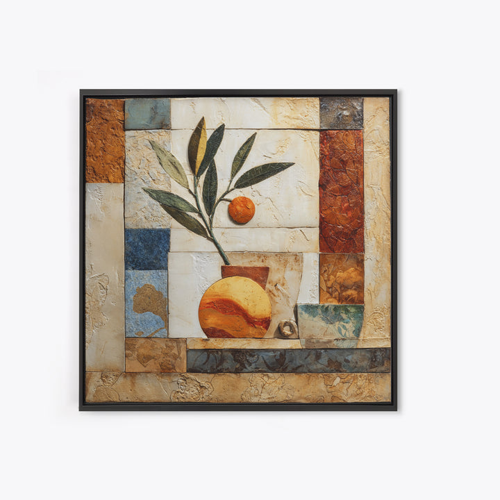 Marble Fruit Still Life Framed Canvas Print, Italian Villa Art, Gallery Wall Set, Living Room Decor, Fine Art, Villa, IVA-1x1-71