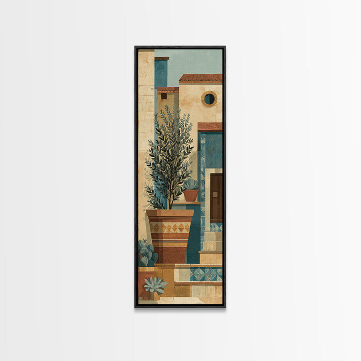 Terra Cotta Pot Canvas Print, Italian Villa Art, Living Room Wall Art, Living Room Decor, Fine Art, Villa, Gallery Wall Set, IVA-1x3-10