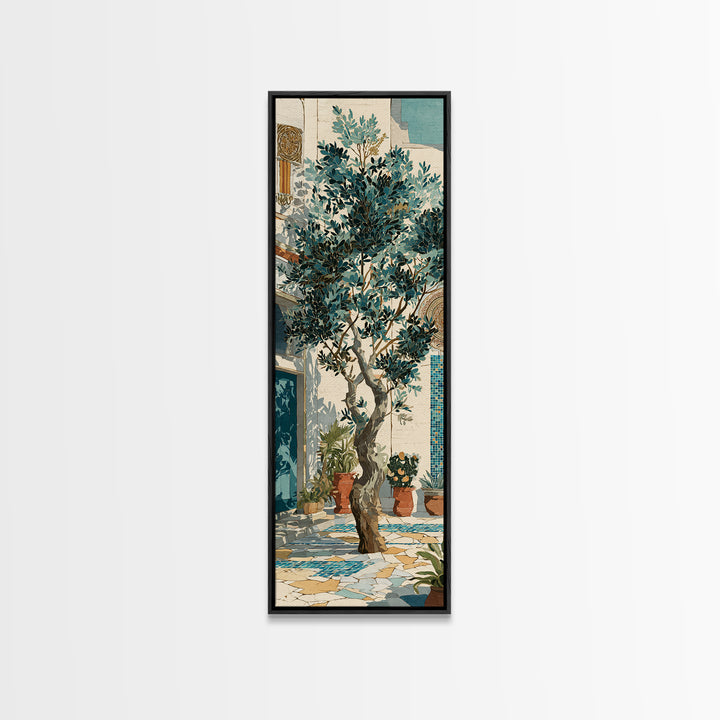 Olive Grove Path Canvas Print, Italian Villa Art, Gallery Decor, Living Room Decor, Fine Art, Villa, Minimalist Decor, IVA-1x3-39