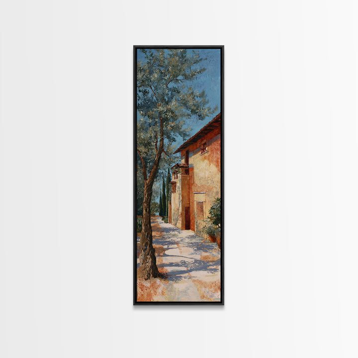 Olive Grove Path Canvas Print, Italian Villa Art, Living Room Decor, Oil Painting, Villa, Living Room Wall Art, IVA-1x3-63