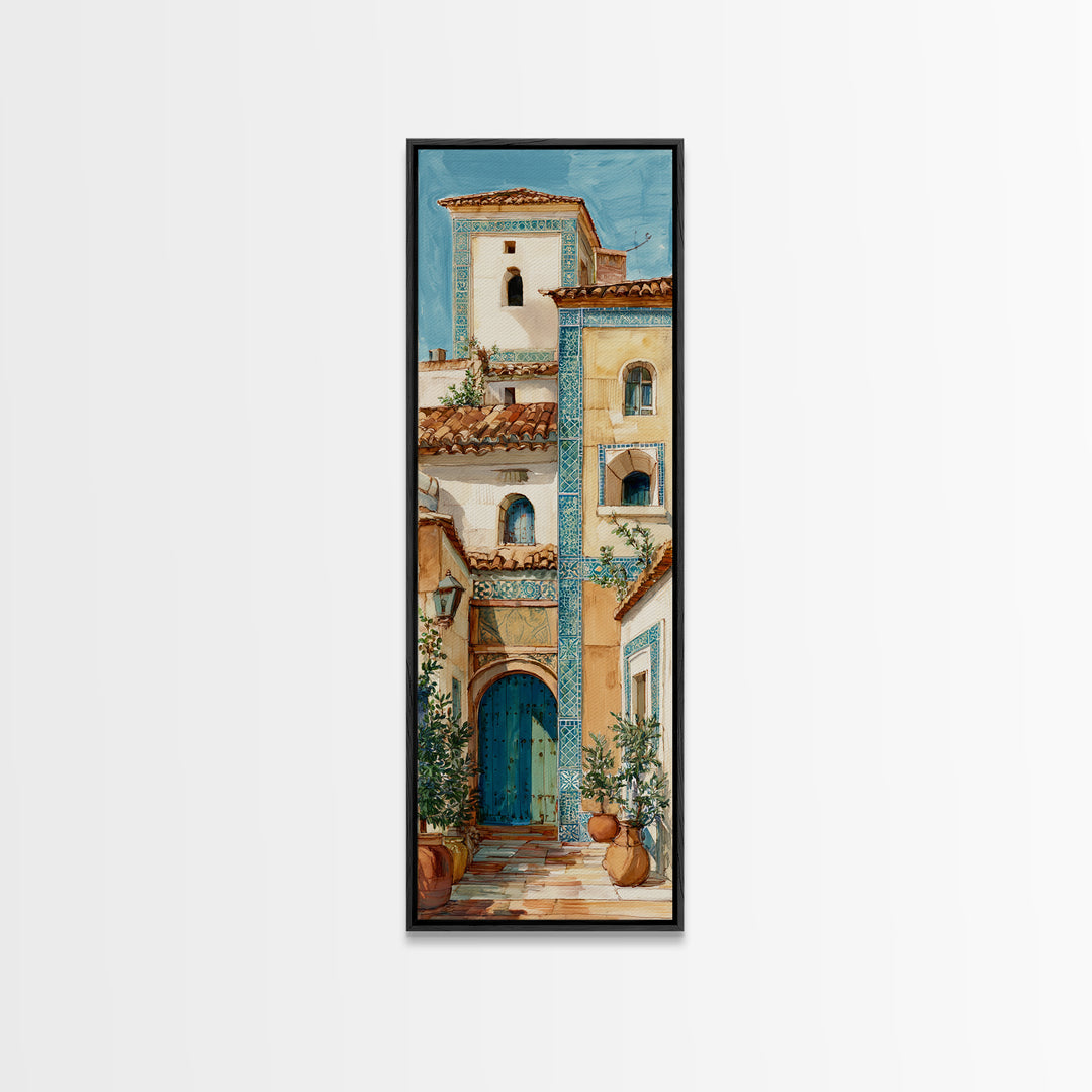 White Wine and Olives Still Life Framed Canvas Print, Italian Villa Art, Room Decor, Living Room Decor, Oil Painting, Villa, IVA-1x3-76