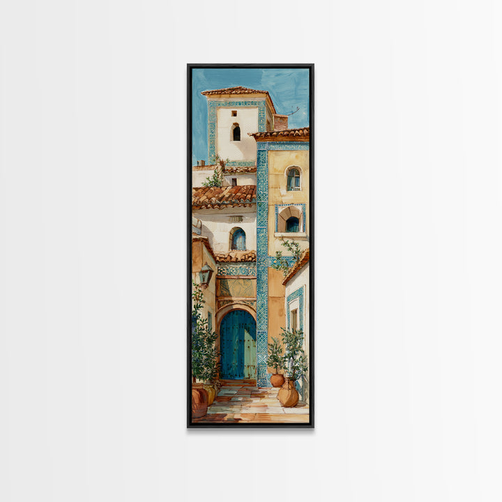 White Wine and Olives Still Life Framed Canvas Print, Italian Villa Art, Room Decor, Living Room Decor, Oil Painting, Villa, IVA-1x3-76
