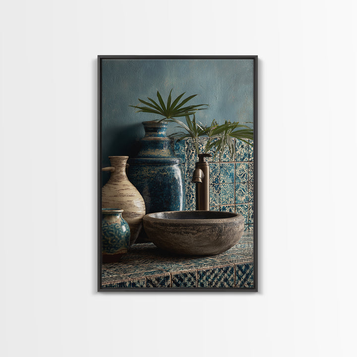 Venetian Canal Reflection Without City Crowd Canvas Print, Italian Villa Art, Digital Download Art, Living Room Decor, Villa, IVA-2x3-4