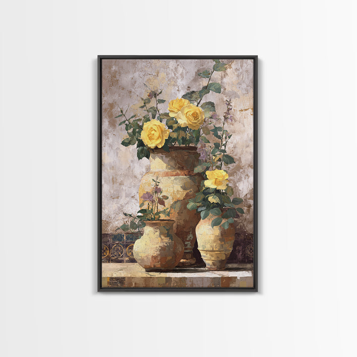Italian Villa Garden Urn Canvas Print, Italian Villa Art, Art Print, Living Room Decor, Fine Art, Villa, Printable Art, IVA-2x3-62