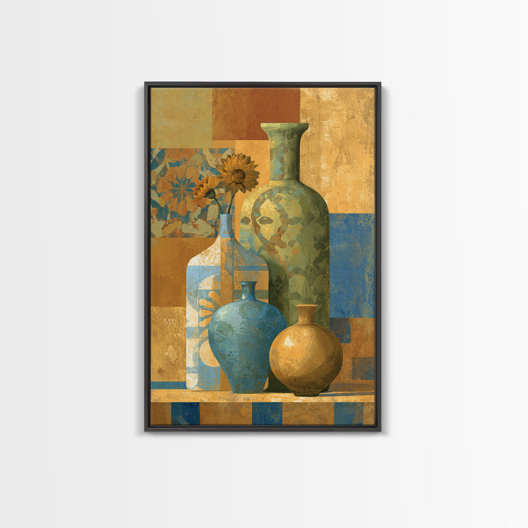 Florentine Floral Ornament Pattern Canvas Print, Italian Villa Art, Fine Art Print, Living Room Decor, Fine Art, Villa, IVA-2x3-66