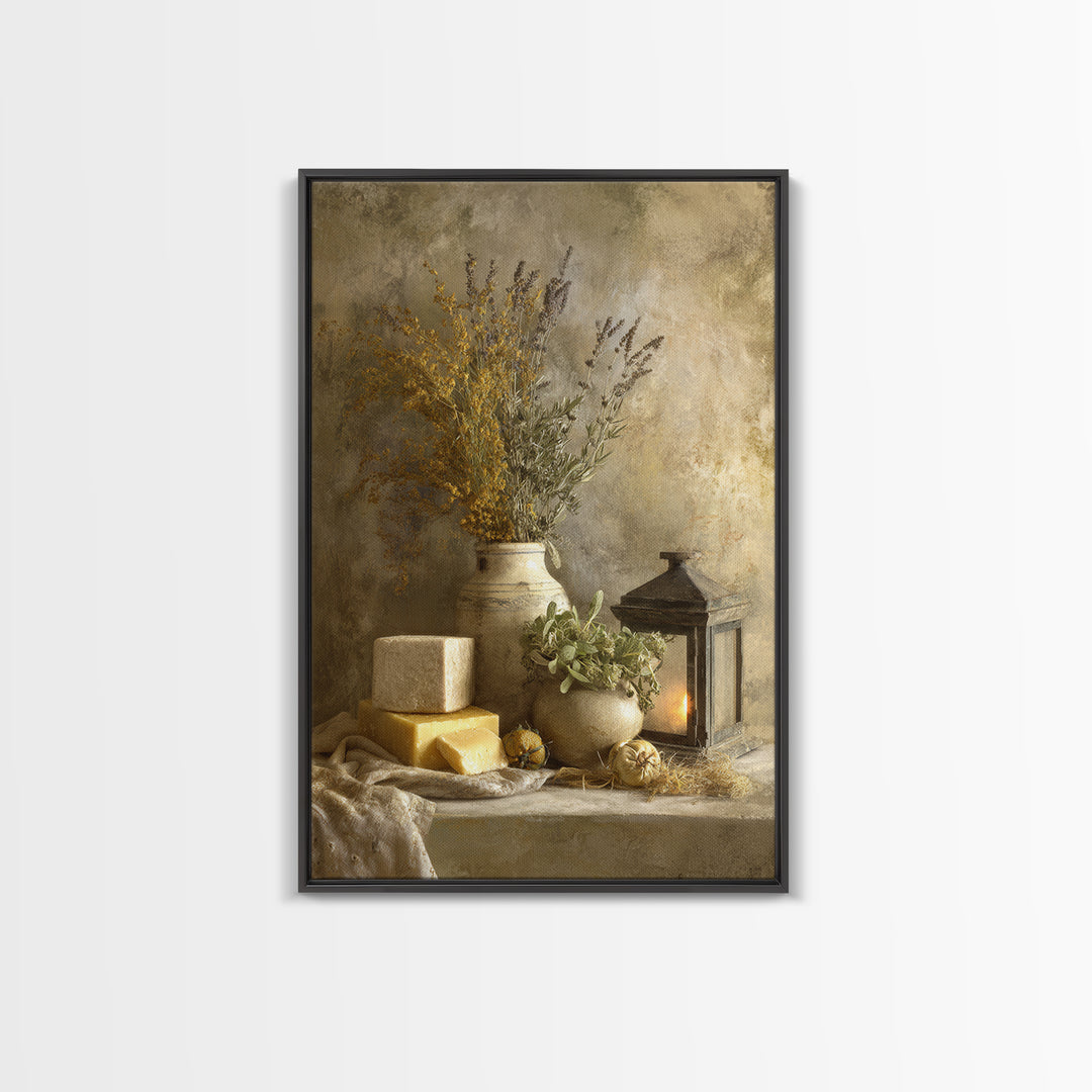 Pasta Herbs and Tomatoes Still Life Canvas Print, Italian Villa Art, Fine Art Print, Living Room Decor, Fine Art, Villa, IVA-2x3-99