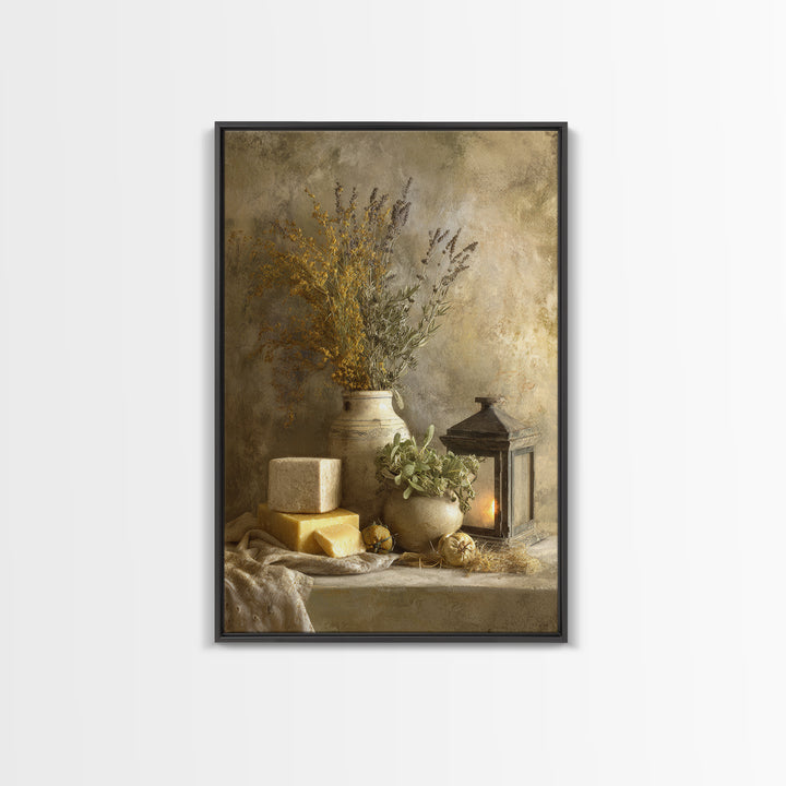 Pasta Herbs and Tomatoes Still Life Canvas Print, Italian Villa Art, Fine Art Print, Living Room Decor, Fine Art, Villa, IVA-2x3-99