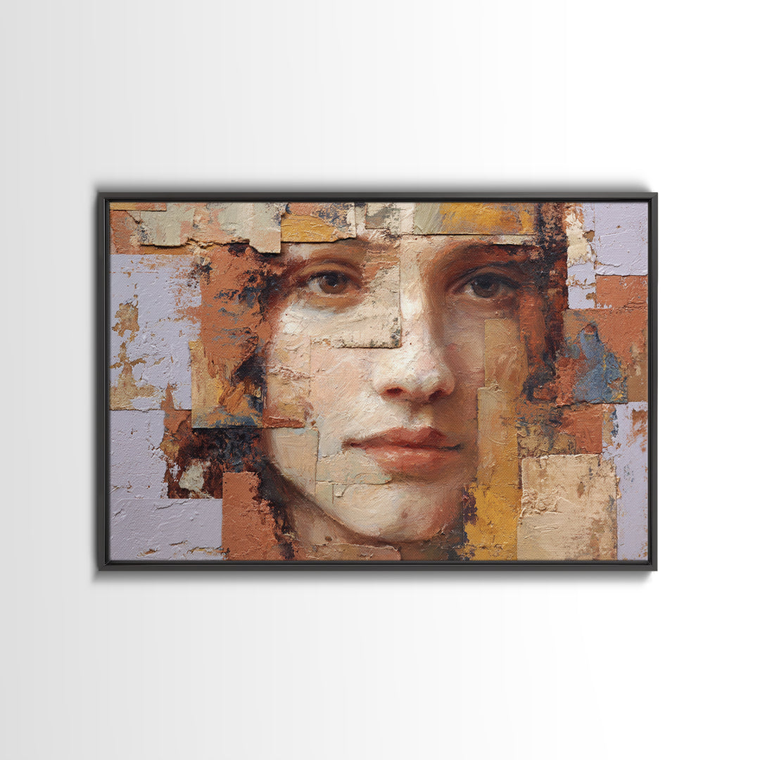 Renaissance Inspired Portrait with Modern Softness Canvas Print, Italian Villa Art, Oil Painting, Living Room Decor, Villa, IVA-3x2-46