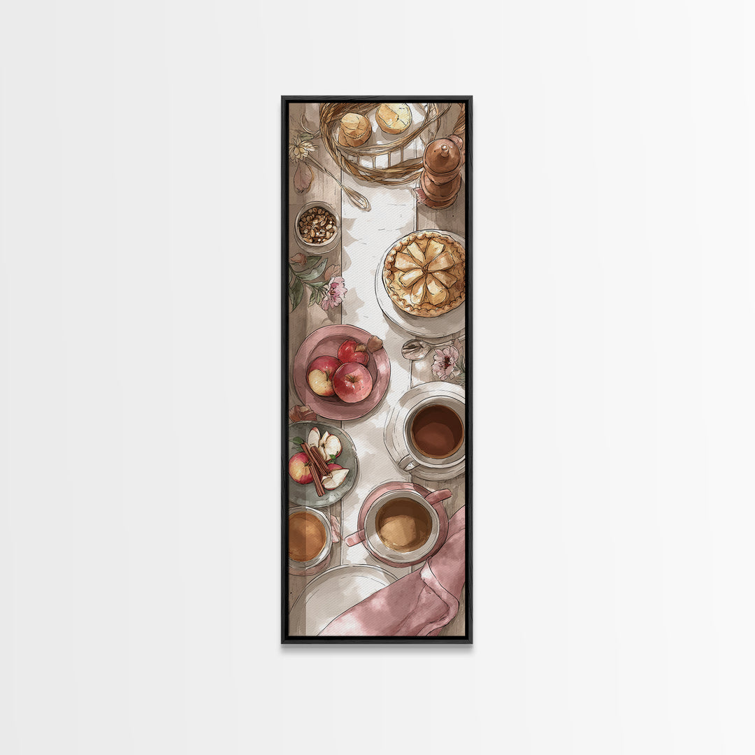 Apple Pie Cooling Framed Canvas Print, Kitchen Art, Luxury Decor, Kitchen Decor, Fine Art, Kitchen, Art Prints, Digital Art, KIT-1x3-20
