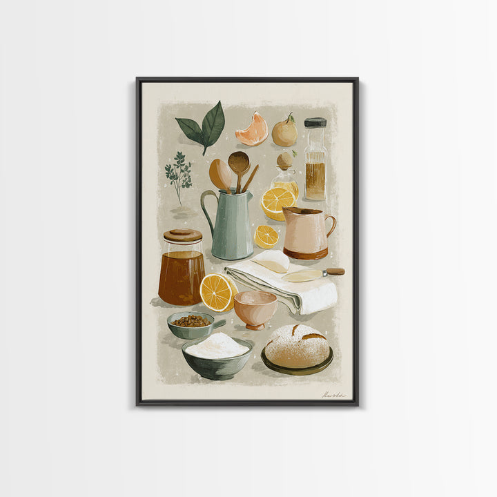 Kitchen Utensil Silhouettes Canvas Print, Kitchen Art, Home Decor, Kitchen Decor, Abstract Art, Kitchen, Digital Print, KIT-2x3-29