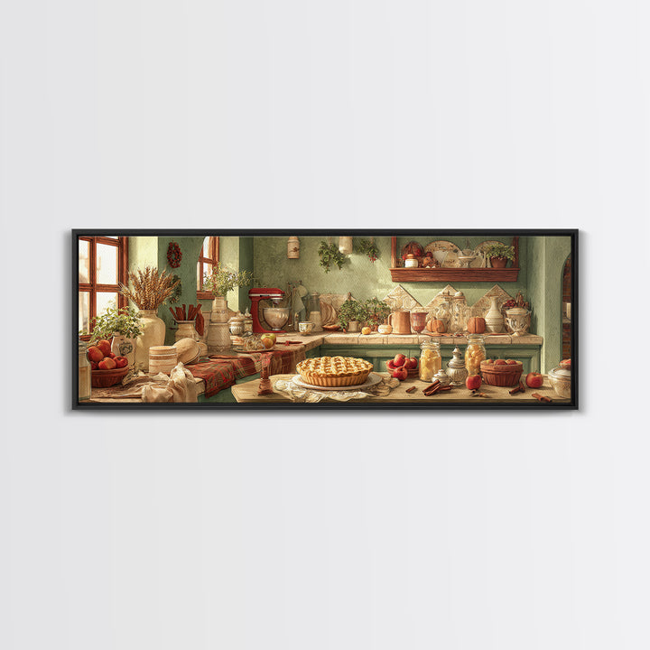 Apple Pie Cooling Canvas Print, Kitchen Art, Coffee Wall Art, Kitchen Decor, Fine Art, Kitchen, Room Decor, Textured Painting, KIT-3x1-24