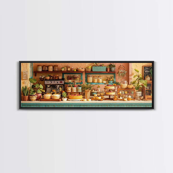 Apple Pie Cooling Framed Canvas Print, Kitchen Art, Wall Art, Kitchen Decor, Fine Art, Kitchen, Kitchen Wall Art, Digital Print, KIT-3x1-72