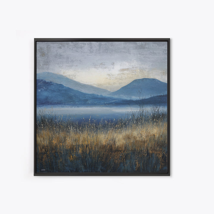 Misty Mountain Valley at Sunrise Canvas Print, Landscape Art, Room Decor, Living Room Decor, Fine Art, Horizon, LAN-1x1-49