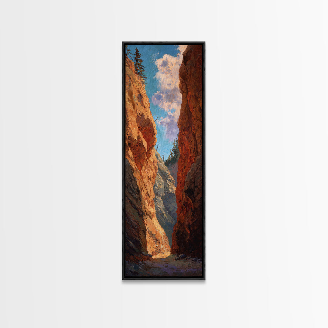 Red Canyon Walls Canvas Print, Landscape Art, Art Prints, Living Room Decor, Horizon, Abstract Wall Art, Boho Wall Art, LAN-1x3-65