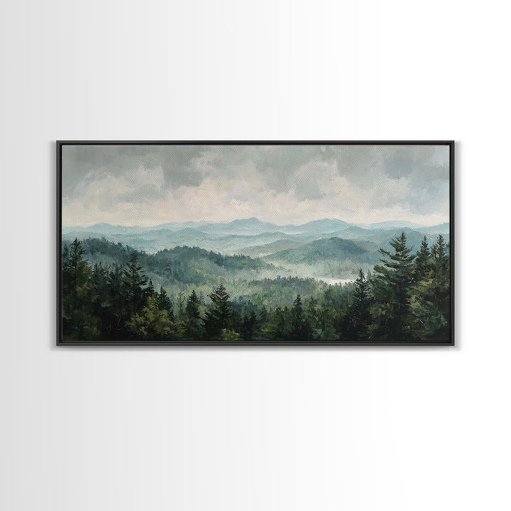 Old Country Road Framed Canvas Print, Landscape Art, Wall Decor, Living Room Decor, Fine Art, Horizon, Digital Print, LAN-2x1-40