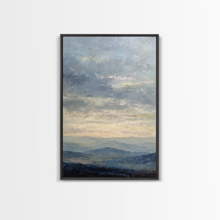 Storm Clouds over an Open Prairie Canvas Print, Landscape Art, Original Painting, Living Room Decor, Fine Art, Horizon, LAN-2x3-35