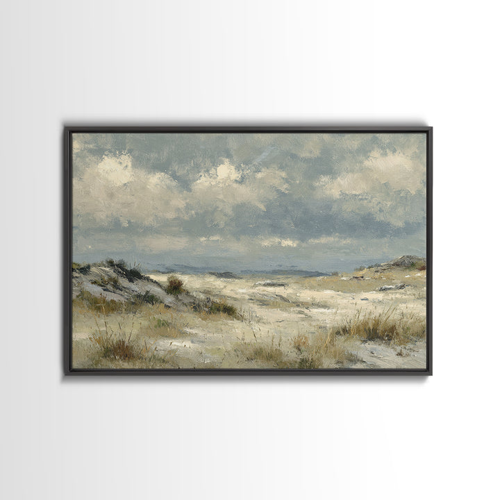 Storm Clouds over an Open Prairie Framed Canvas Print, Landscape Art, Original Art, Living Room Decor, Fine Art, Horizon, LAN-3x2-7
