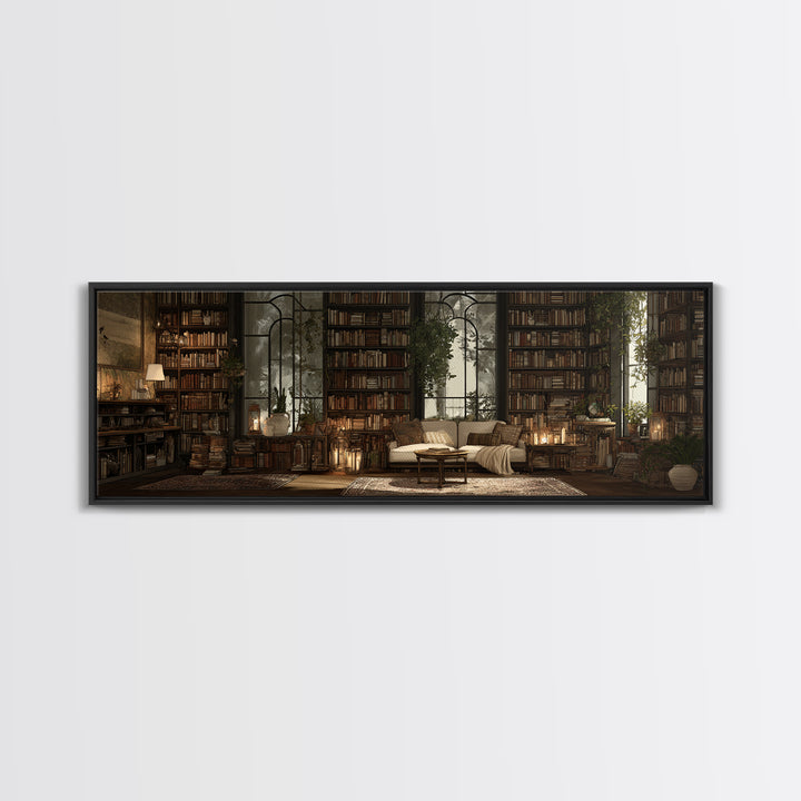 Open Book Releasing Tiny Birds Canvas Print, Library Art, Reading Nook Decor, Library Decor, Fine Art, Archive, LIB-3x1-20