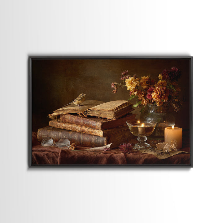 Open Book Releasing Tiny Birds Canvas Print, Library Art, Reading Nook Decor, Library Decor, Fine Art, Archive, LIB-3x2-32