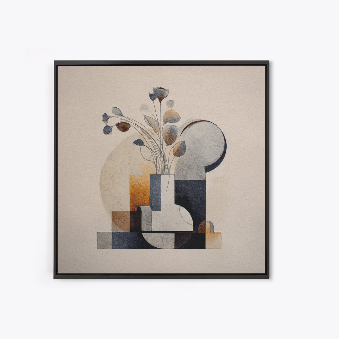 Line Art Shell and Coastal Forms Canvas Print, Line Art, Canvas Print, Living Room Decor, Abstract Art, Line, Modern Decor, LIN-1x1-15