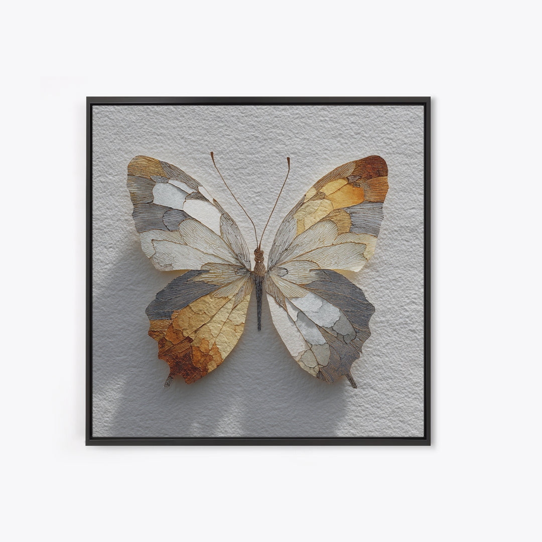 Line Art Butterfly Canvas Print, Line Art, Gallery Wall Set, Living Room Decor, Fine Art, Line, Textured Painting, LIN-1x1-22